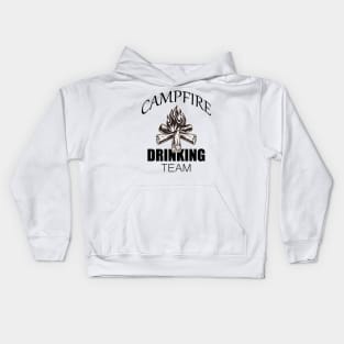 campfire drinking team,let's enjoy around the campfire Kids Hoodie